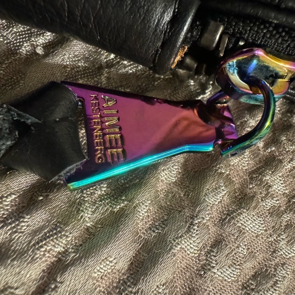 Aimee Kestenberg Small Crossbody with Rainbow Iridescent Oil Slick Hardware - Picture 11 of 16